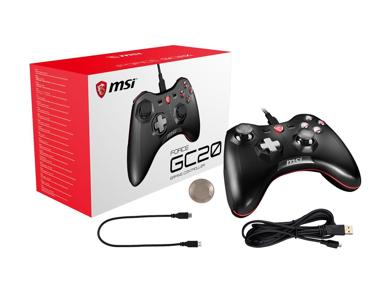 MSI AC Force GC20 GAMING Controller Wired 2m USB PC Android devices PS3