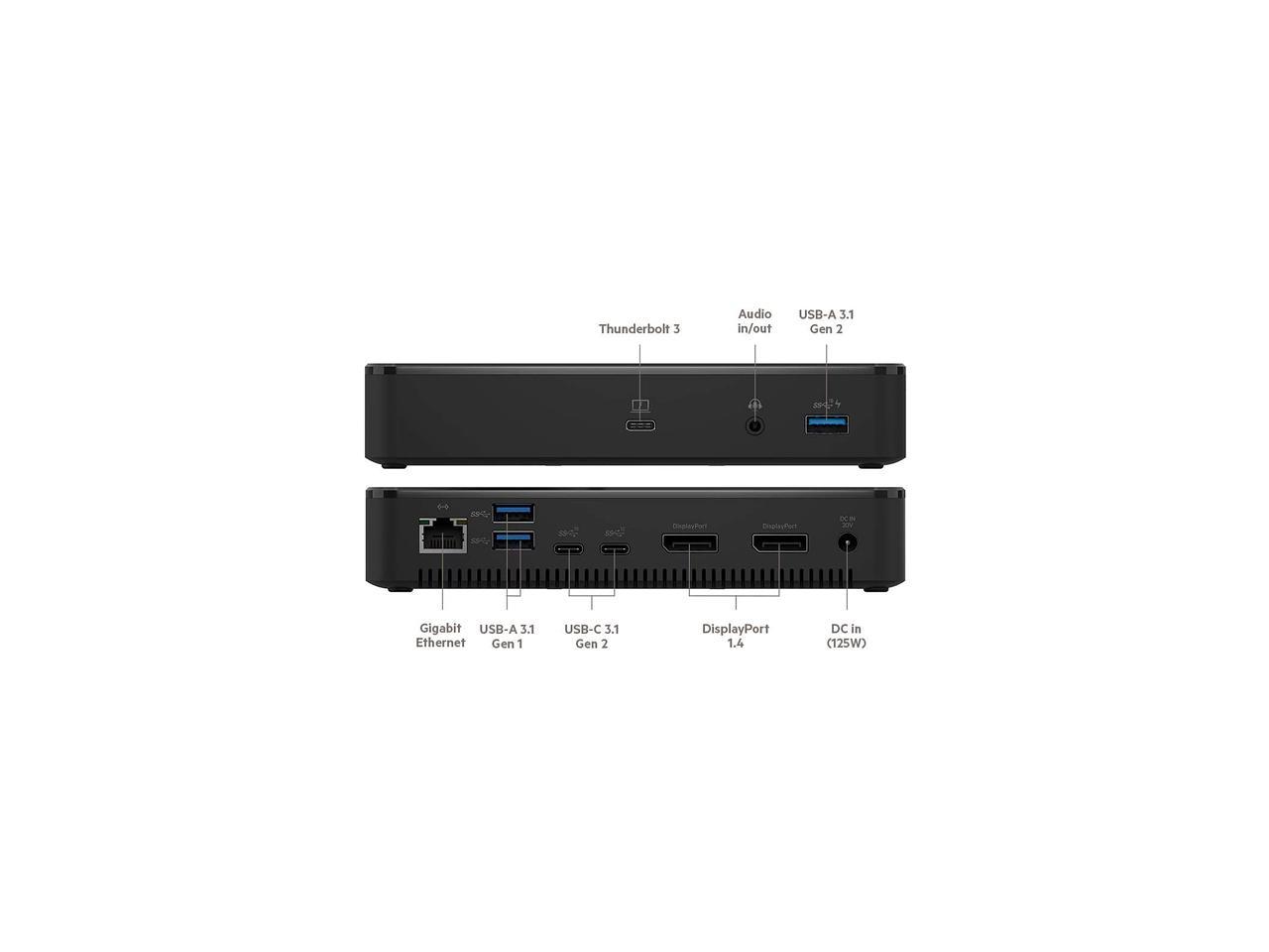 Belkin Thunderbolt 3 Dock Plus w/ 1.6 ft. Thunderbolt 3 Cable (Thunderbolt Dock for macOS and Windows) Dual 4K@60Hz, 40Gbps Transfer Speeds, 60W Upstream Charging (F4U109tt)