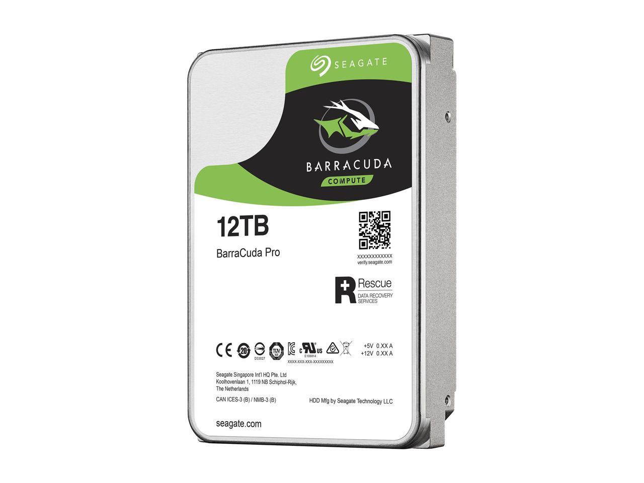 Seagate BarraCuda Pro ST12000DM001 12TB 7200 RPM 256MB Cache SATA 6.0Gb/s 3.5" Internal Hard Drive