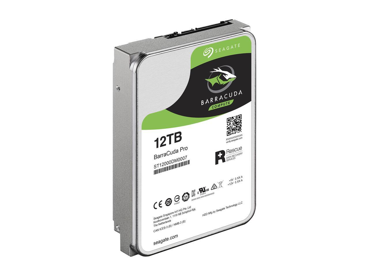 Seagate BarraCuda Pro ST12000DM001 12TB 7200 RPM 256MB Cache SATA 6.0Gb/s 3.5" Internal Hard Drive