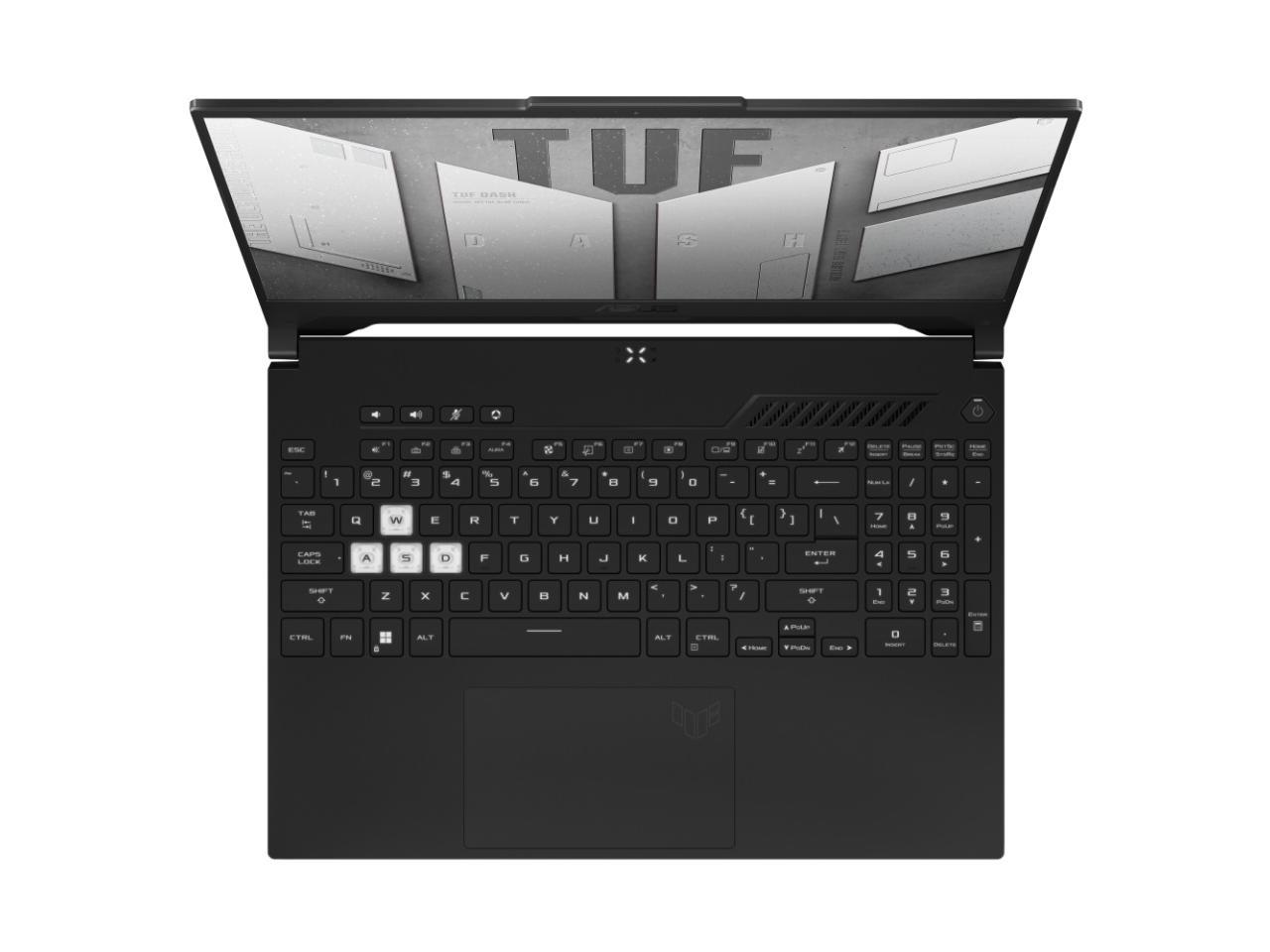 TUF Dash F15 FX517 FX517ZE-RS51 15.6" Gaming Notebook - Full HD - 1920 x 1080 - Intel Core i5 12th Gen i5-12450H Octa-core (8 Core) 2 GHz - 8 GB Total RAM - 512 GB SSD - Off Black - Intel Chip -