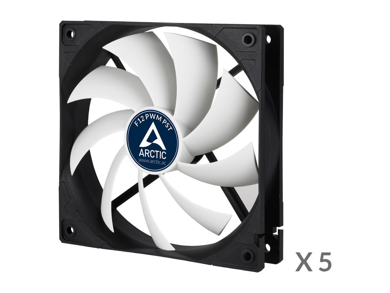 ARCTIC F12 PWM PST - Value Pack (5pc) - Standard Low Noise PWM Controlled Case Fan with PST Feature