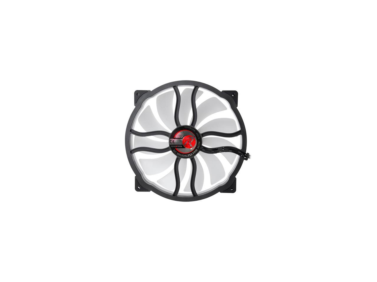 RAIJINTEK ANEMI 20 RBW, 200mm Addressable RGB Fan, The First 20030 Fan with Outer Ring LED + Inner Ring LED, with Full O-type LED Ring 42pcs LEDs in Total, 32pcs LEDs (outer) + 10pcs LEDs (inner)