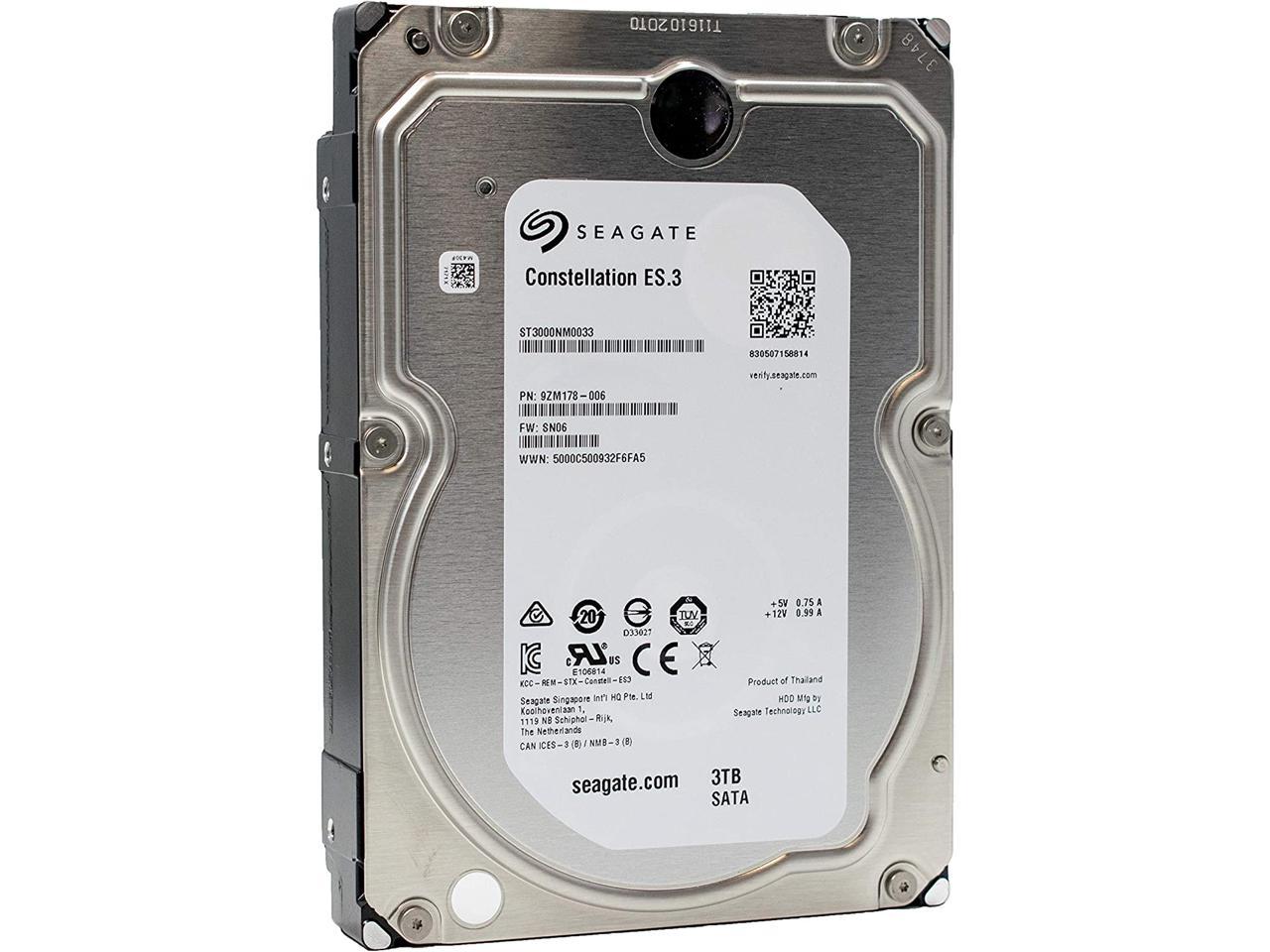 Seagate Constellation ES3 ST3000NM0033 3TB 3.5" SATA 7200rpm Internal Hard Drive