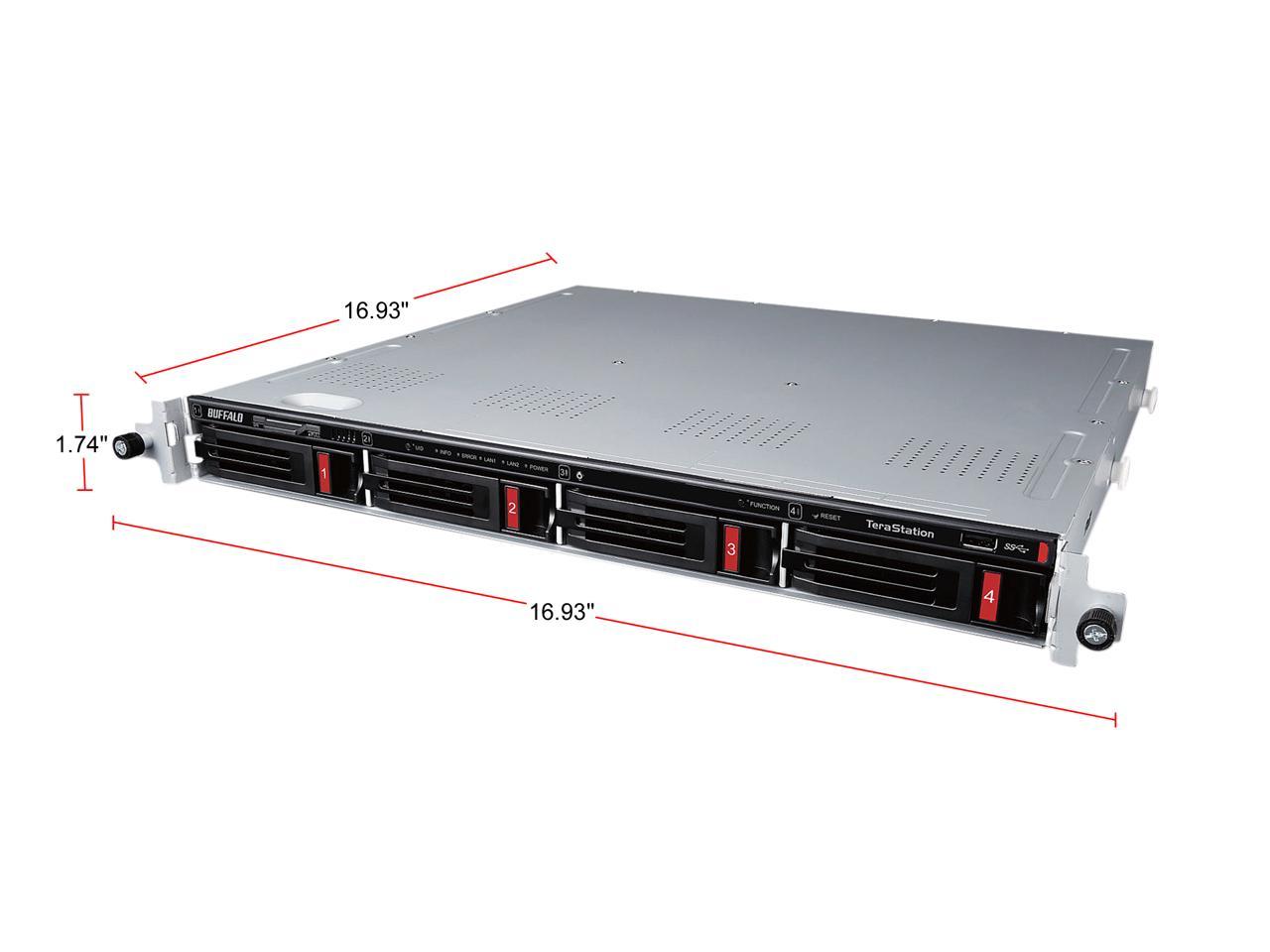 Buffalo TeraStation 3410RN Rackmount 4 TB NAS Hard Drives Included (2 x 2TB) - Annapurna Labs (2 -