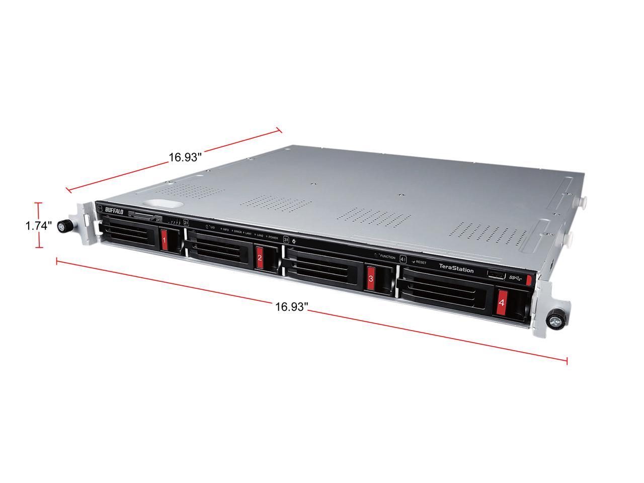 Buffalo TeraStation 3410RN Rackmount 8 TB NAS Hard Drives Included (2 x 4TB) - Annapurna Labs (2 -