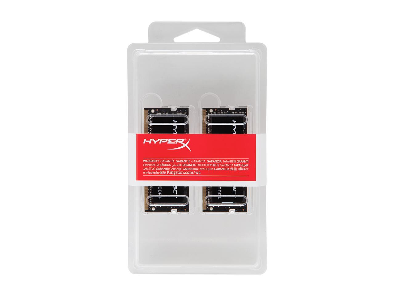 HyperX Impact 16GB (2 x 8GB) DDR4 2666 RAM (Notebook Memory) CL15 XMP SODIMM (260-pin) HX426S15IB2K2/16