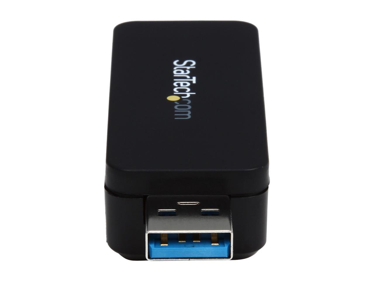 StarTech.com FCREADMICRO3 USB 3.0 External Flash Multi Media Memory Card Reader - USB 3 Card Reader - Portable External Mini Card Reader - SDHC MicroSD