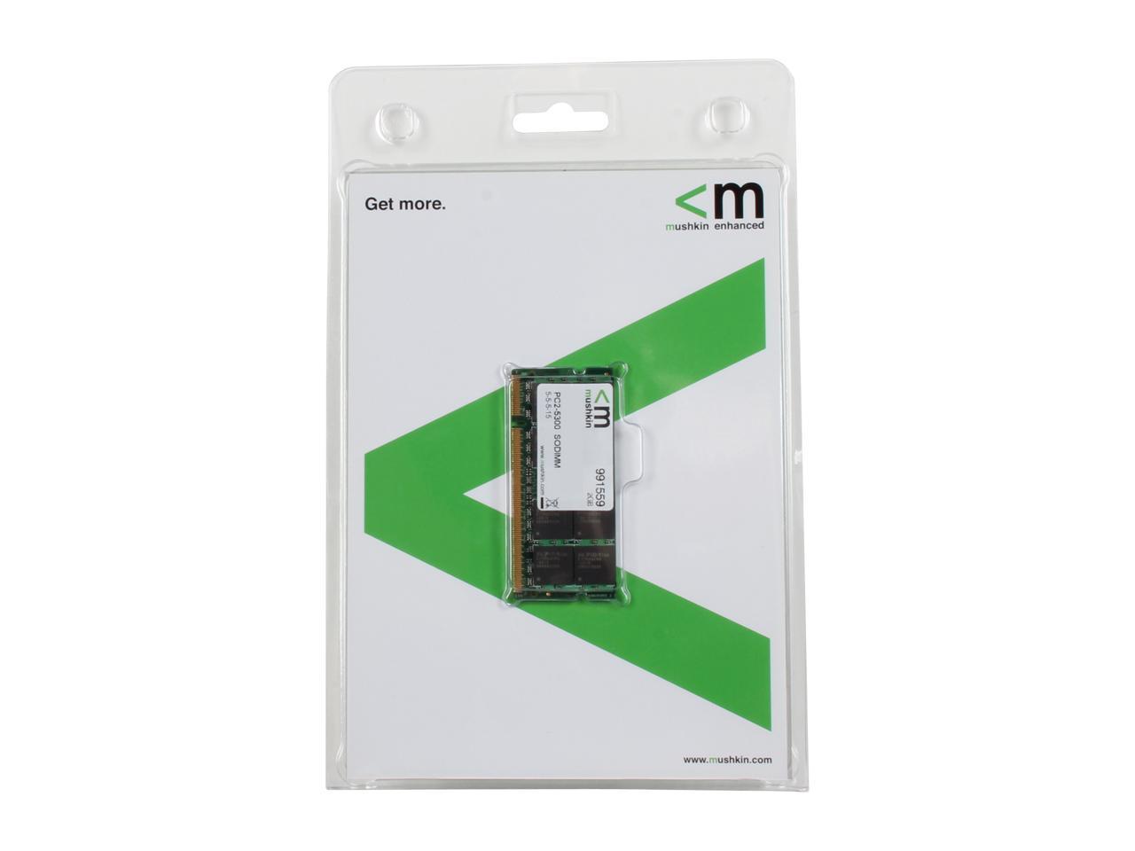 Mushkin Enhanced Essentials 2GB 200-Pin DDR2 SO-DIMM DDR2 667 (PC2 5300) Laptop Memory Model 991559