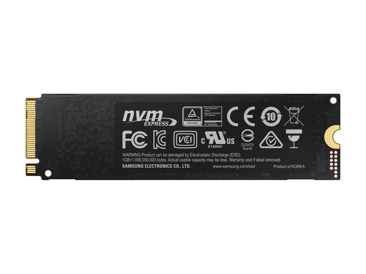 SAMSUNG 970 PRO M.2 2280 1TB PCIe Gen3. X4, NVMe 1.3 64L V-NAND 2-bit MLC Internal Solid State Drive (SSD) MZ-V7P1T0BW