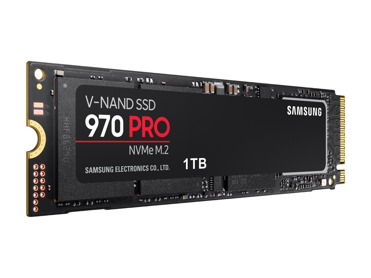 SAMSUNG 970 PRO M.2 2280 1TB PCIe Gen3. X4, NVMe 1.3 64L V-NAND 2-bit MLC Internal Solid State Drive (SSD) MZ-V7P1T0BW