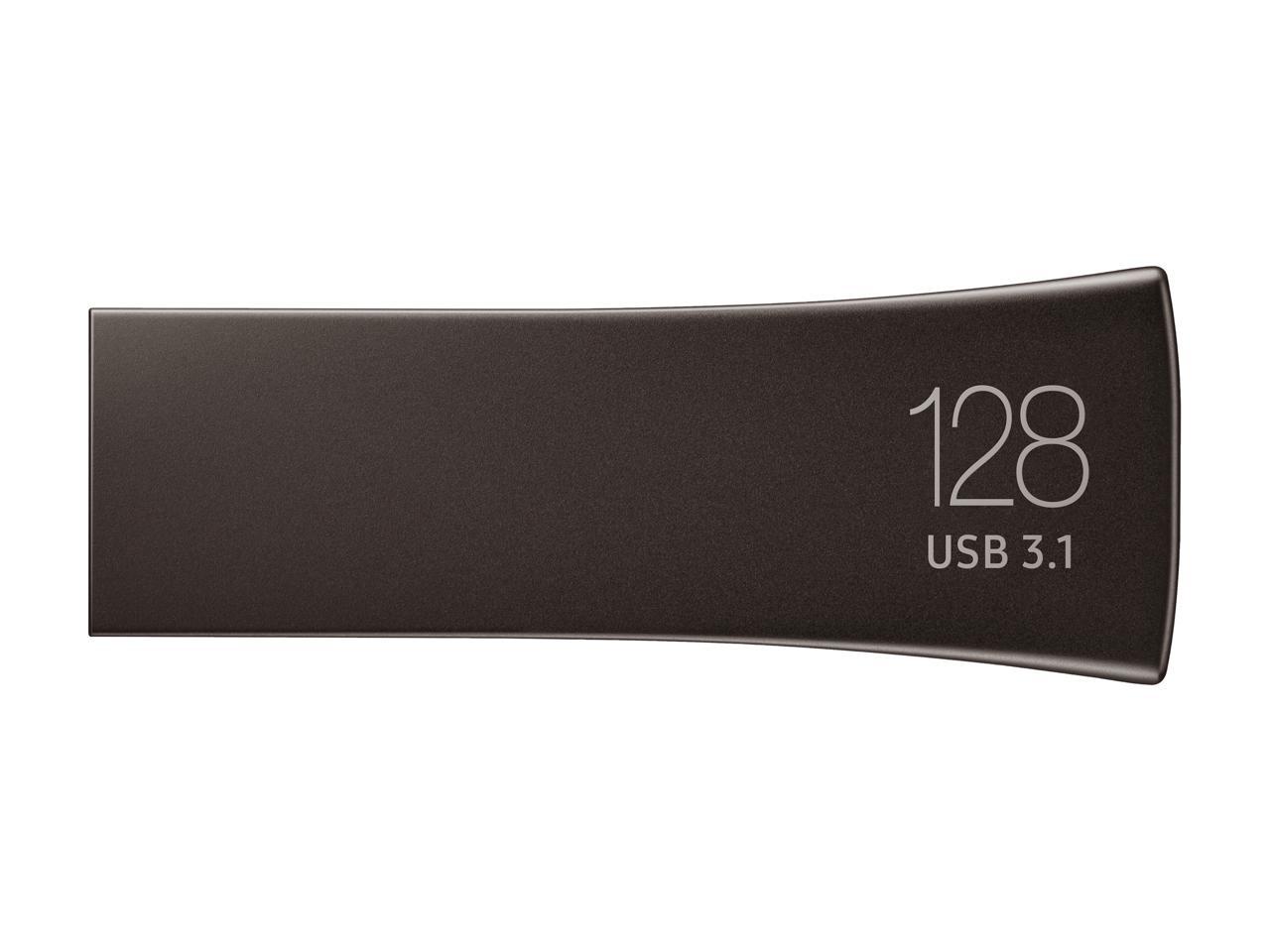 SAMSUNG 128GB BAR Plus (Metal) USB 3.1 Flash Drive, Speed Up to 400MB/s (MUF-128BE4/AM)