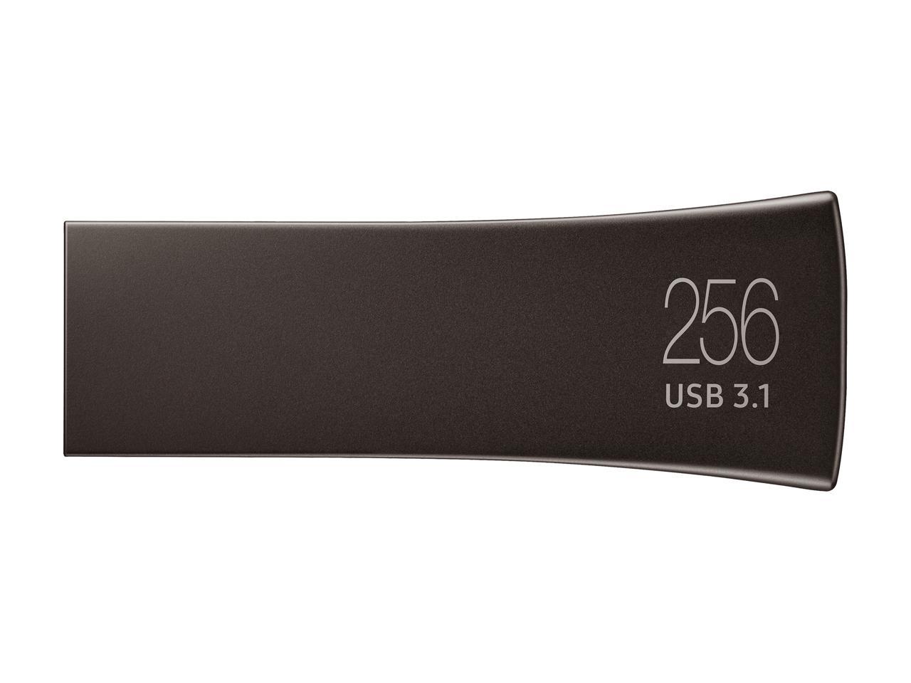 SAMSUNG 256GB BAR Plus (Metal) USB 3.1 Flash Drive, Speed Up to 400MB/s (MUF-256BE4/AM)