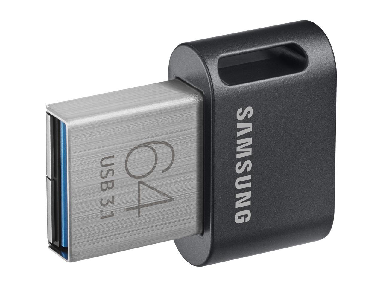 Samsung 64GB FIT Plus USB 3.1 Flash Drive, Speed Up to 200MB/s (MUF-64AB/AM)