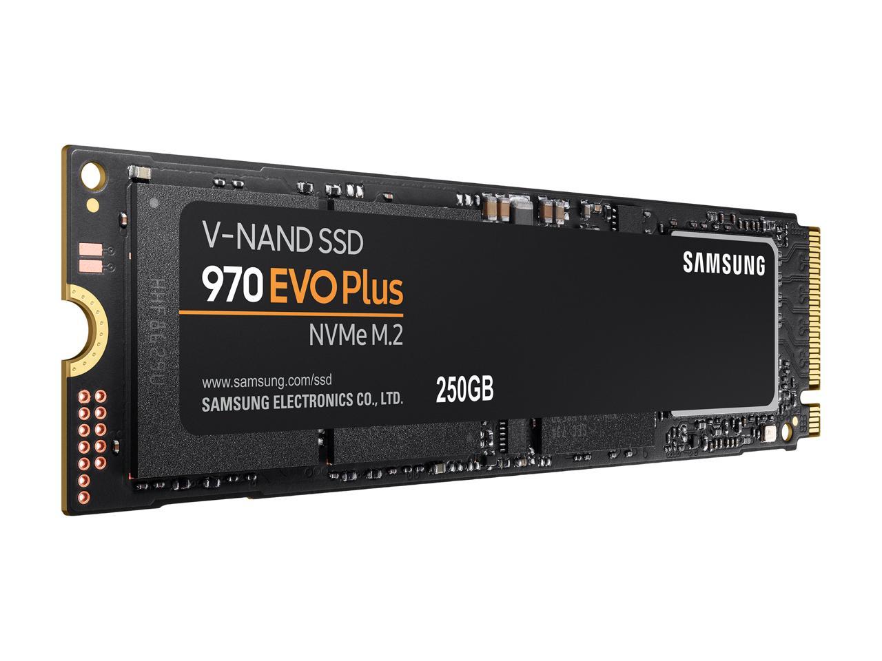SAMSUNG 970 EVO PLUS M.2 2280 250GB PCIe Gen 3.0 x4, NVMe 1.3 V-NAND 3-bit MLC Internal Solid State Drive (SSD) MZ-V7S250B/AM