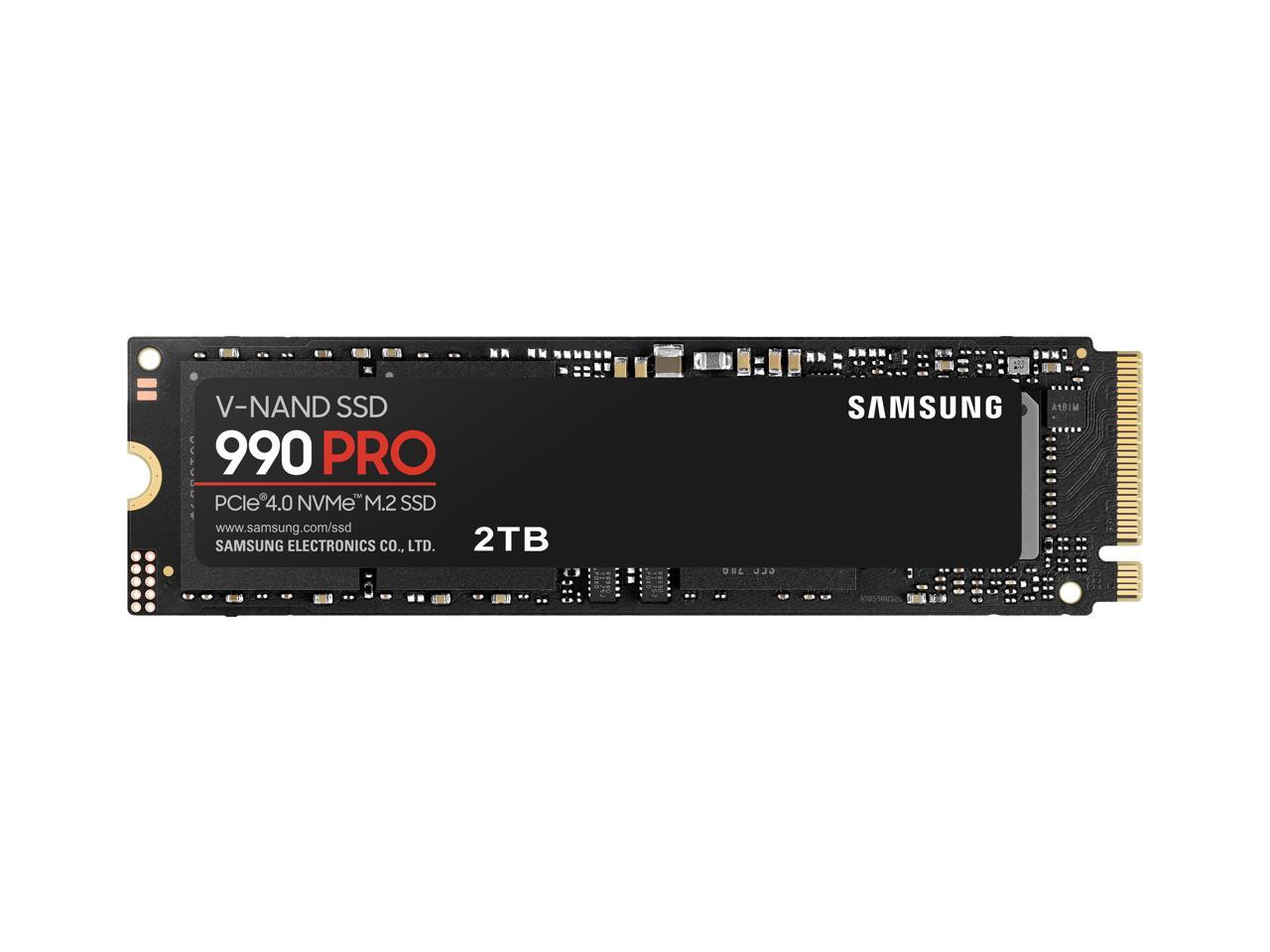 SAMSUNG 990 PRO M.2 2280 2TB PCI-Express Gen 4.0 x4, NVMe 2.0 V7 V-NAND 3bit MLC Internal Solid State Drive (SSD) MZ-V9P2T0B/AM