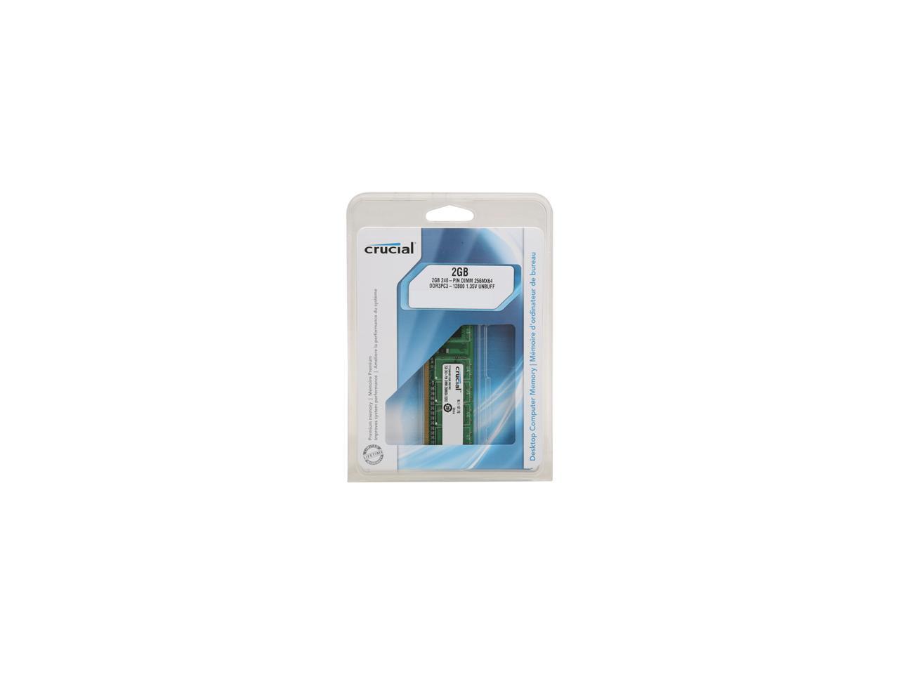 Crucial 2GB 240-Pin DDR3 SDRAM DDR3L 1600 (PC3L 12800) Desktop Memory Model CT25664BD160B