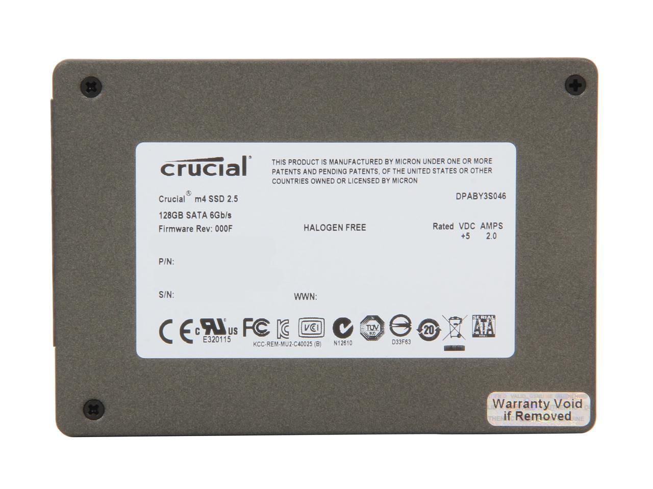 Crucial M4 2.5" 128GB SATA III MLC 7mm Internal Solid State Drive (SSD) CT128M4SSD1