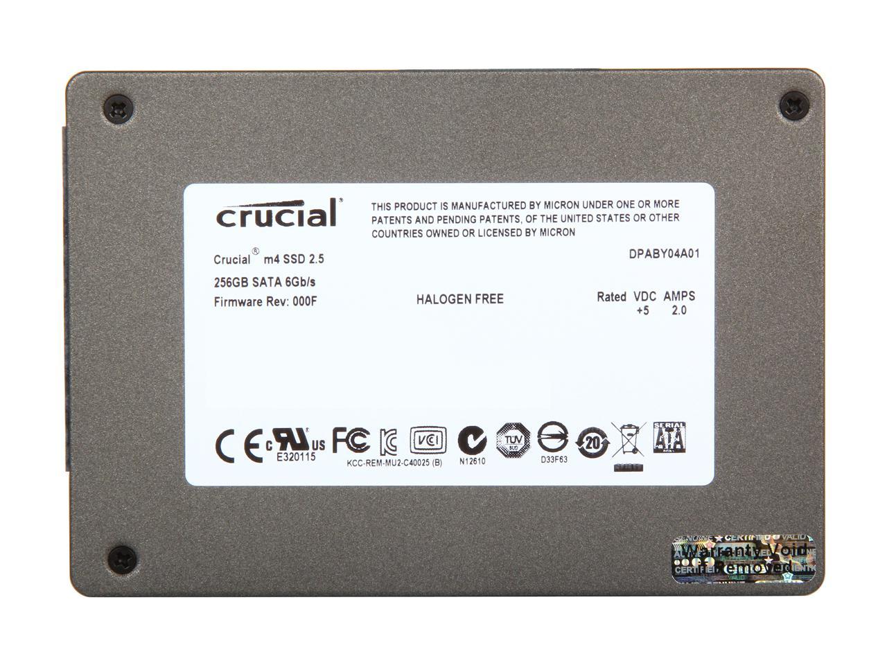 Crucial M4 2.5" 256GB SATA III MLC 7mm Internal Solid State Drive (SSD) CT256M4SSD1
