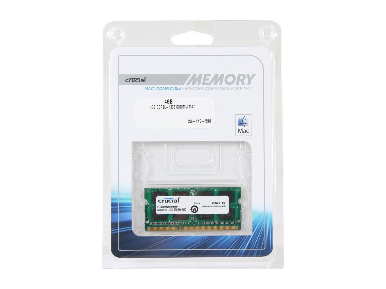 Crucial 4GB DDR3 1333 (PC3 10600) Memory for Apple Model CT4G3S1339M