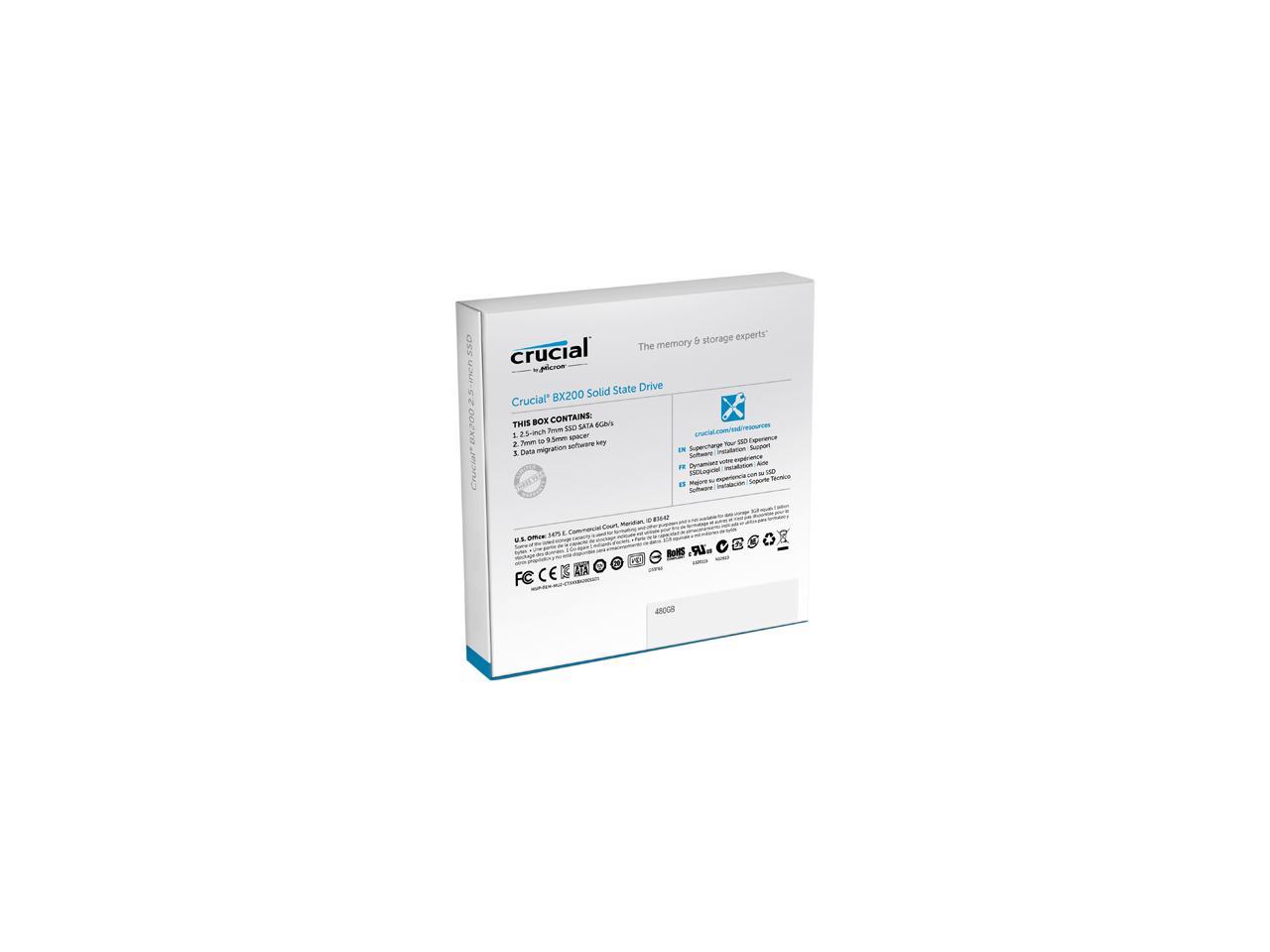 Crucial BX200 2.5" 480GB SATA III Internal Solid State Drive (SSD) CT480BX200SSD1