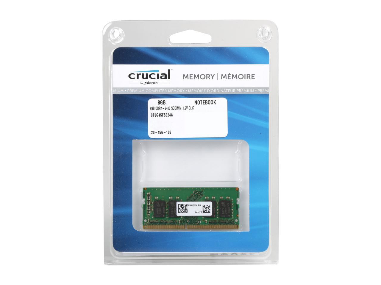 Crucial 8GB Single DDR4 2400 (PC4 19200) 260-Pin SODIMM Memory - CT8G4SFS824A