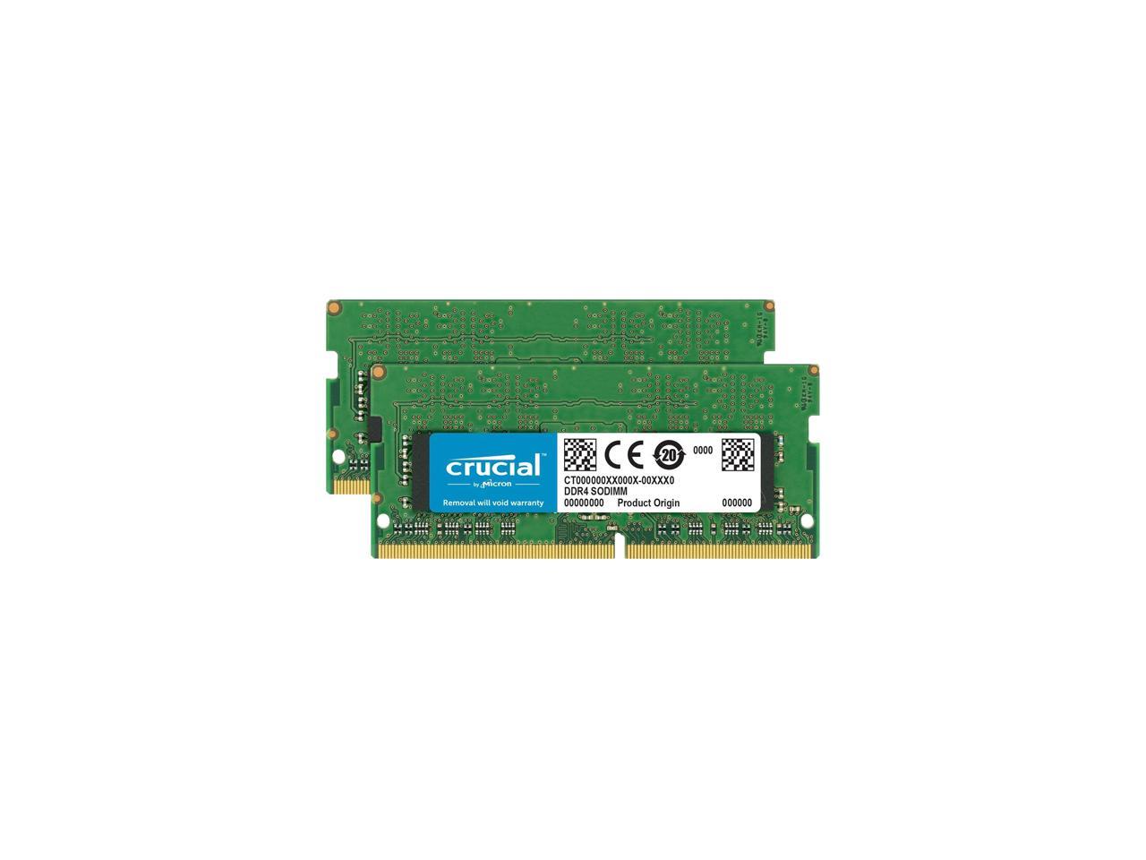 Crucial 64GB Kit (32GBx2) DDR4 3200 MT/s CL22 SODIMM 260-Pin Memory - CT2K32G4SFD832A