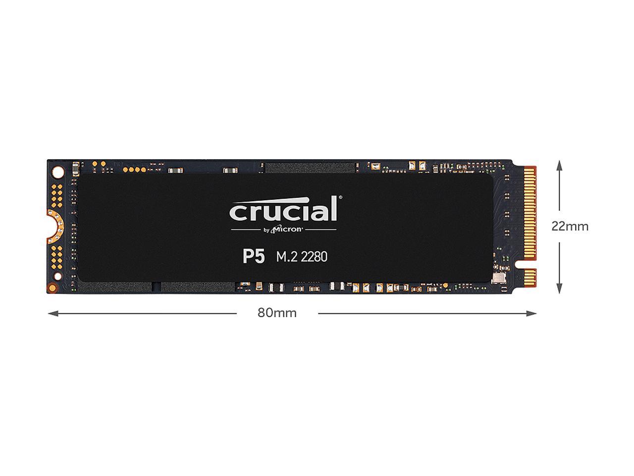 Crucial P5 500GB 3D NAND NVMe Internal SSD, up to 3400 MB/s - CT500P5SSD8