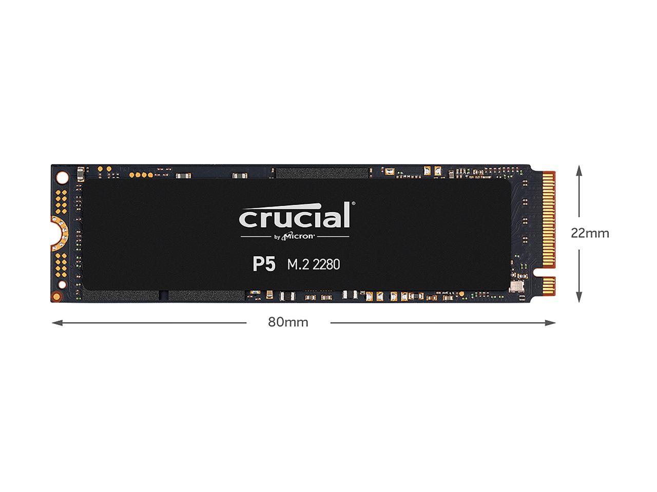 Crucial P5 1TB 3D NAND NVMe Internal SSD, up to 3400 MB/s - CT1000P5SSD8