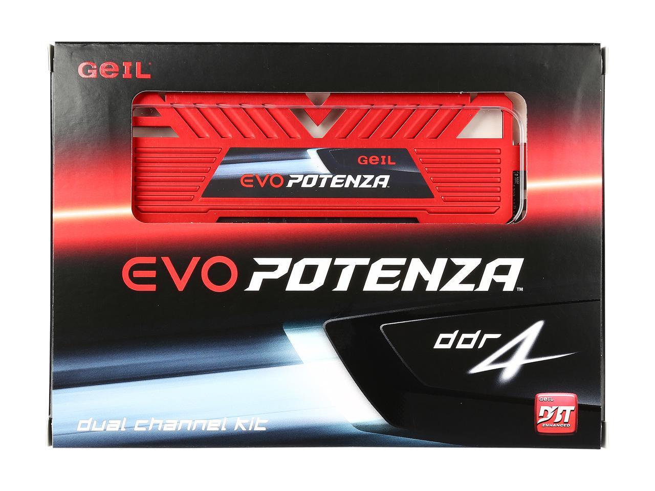 GeIL EVO POTENZA 16GB (2 x 8GB) 288-Pin DDR4 SDRAM DDR4 2400 (PC4 19200) Desktop Memory Model GPR416GB2400C16DC