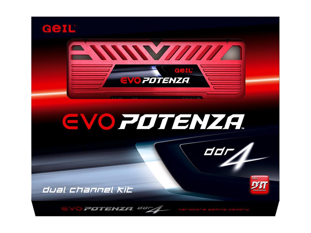 GeIL EVO POTENZA 16GB (2 x 8GB) 288-Pin DDR4 SDRAM DDR4 3000 (PC4 24000) Intel XMP 2.0 Desktop Memory Model GPR416GB3000C16ADC