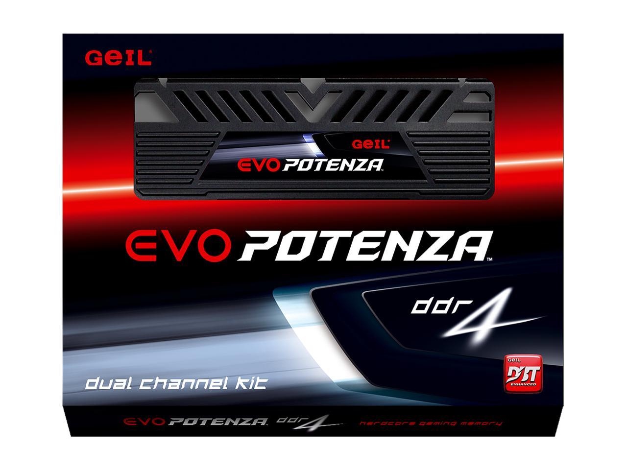 GeIL EVO POTENZA 16GB (2 x 8GB) 288-Pin DDR4 SDRAM DDR4 3000 (PC4 24000) Intel XMP 2.0 Desktop Memory Model GPB416GB3000C16ADC