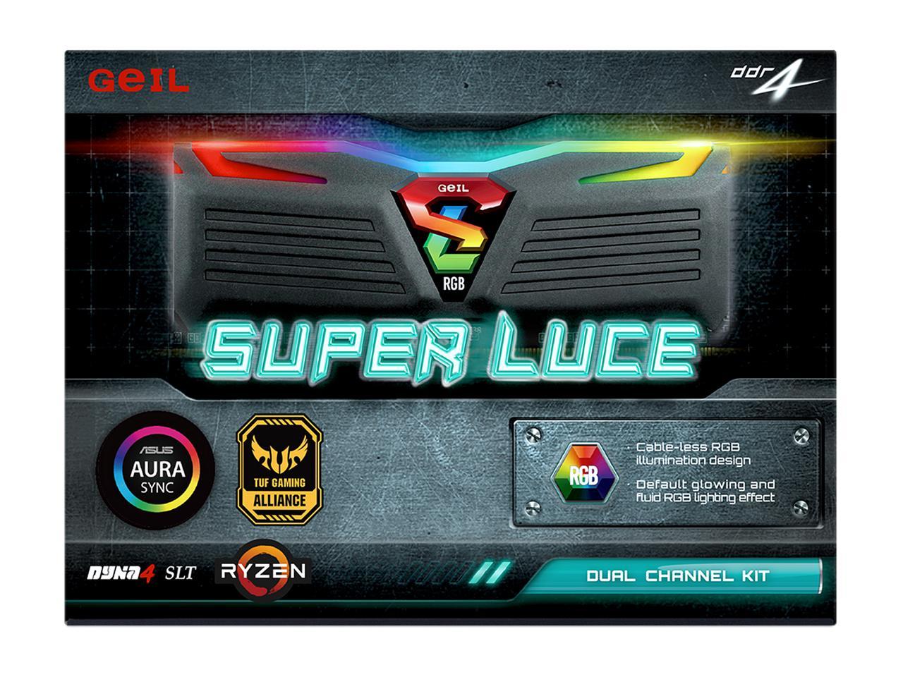 GeIL 16GB (2 x 8GB) 288-Pin DDR4 RGB SDRAM DDR4 3000 (PC4 24000) Desktop Memory Model GALTS416GB3000C16ADC TUF Gaming Alliance