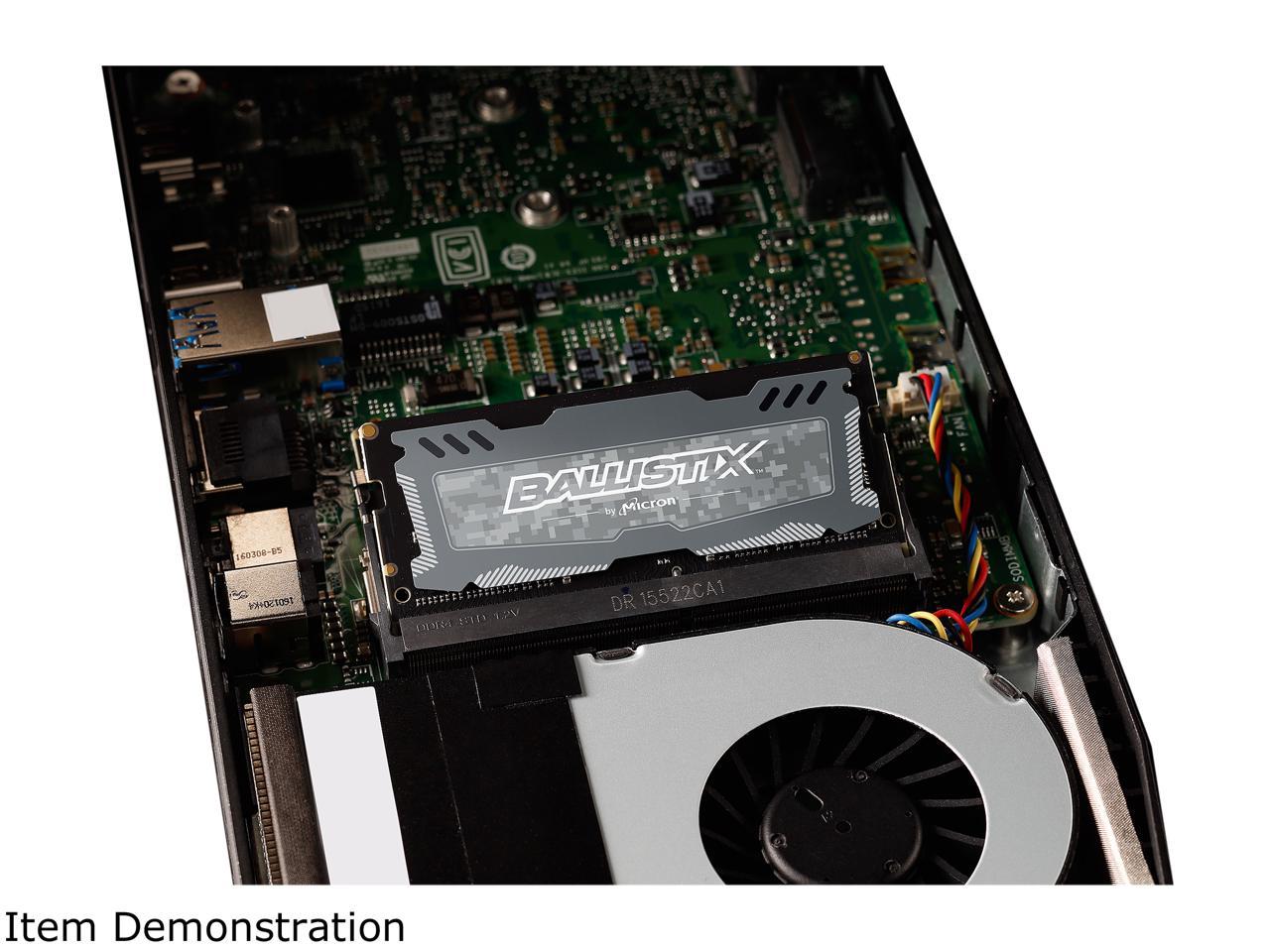 Crucial Ballistix Sport LT 2400 MHz DDR4 DRAM Laptop Gaming Memory Kit 16GB (8GBx2) CL16 BLS2K8G4S240FSDK (Gray)