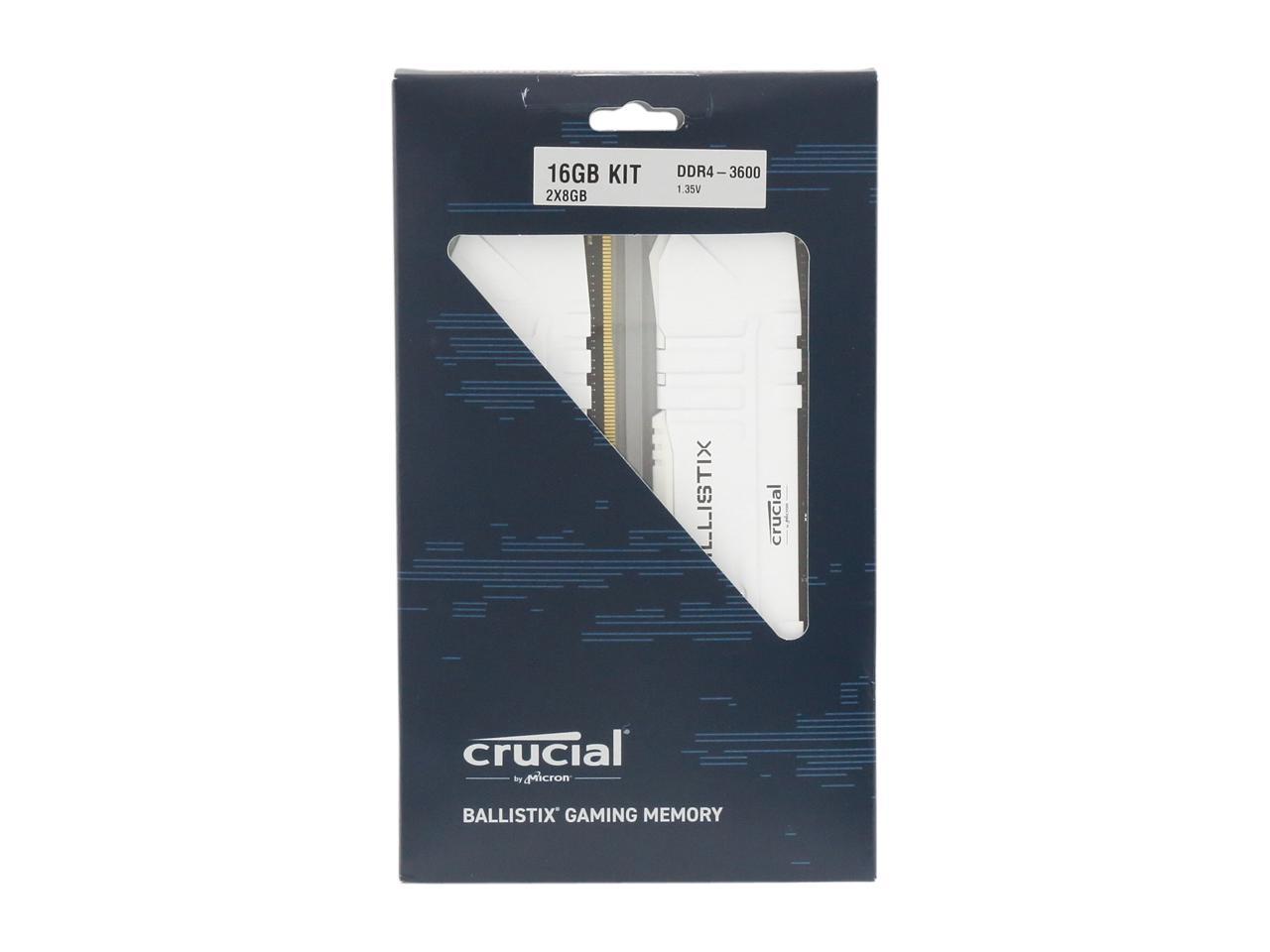 Crucial Ballistix 16GB (2 x 8GB) 288-Pin DDR4 SDRAM DDR4 3600 (PC4 28800) Intel XMP 2.0 Desktop Memory Model BL2K8G36C16U4W