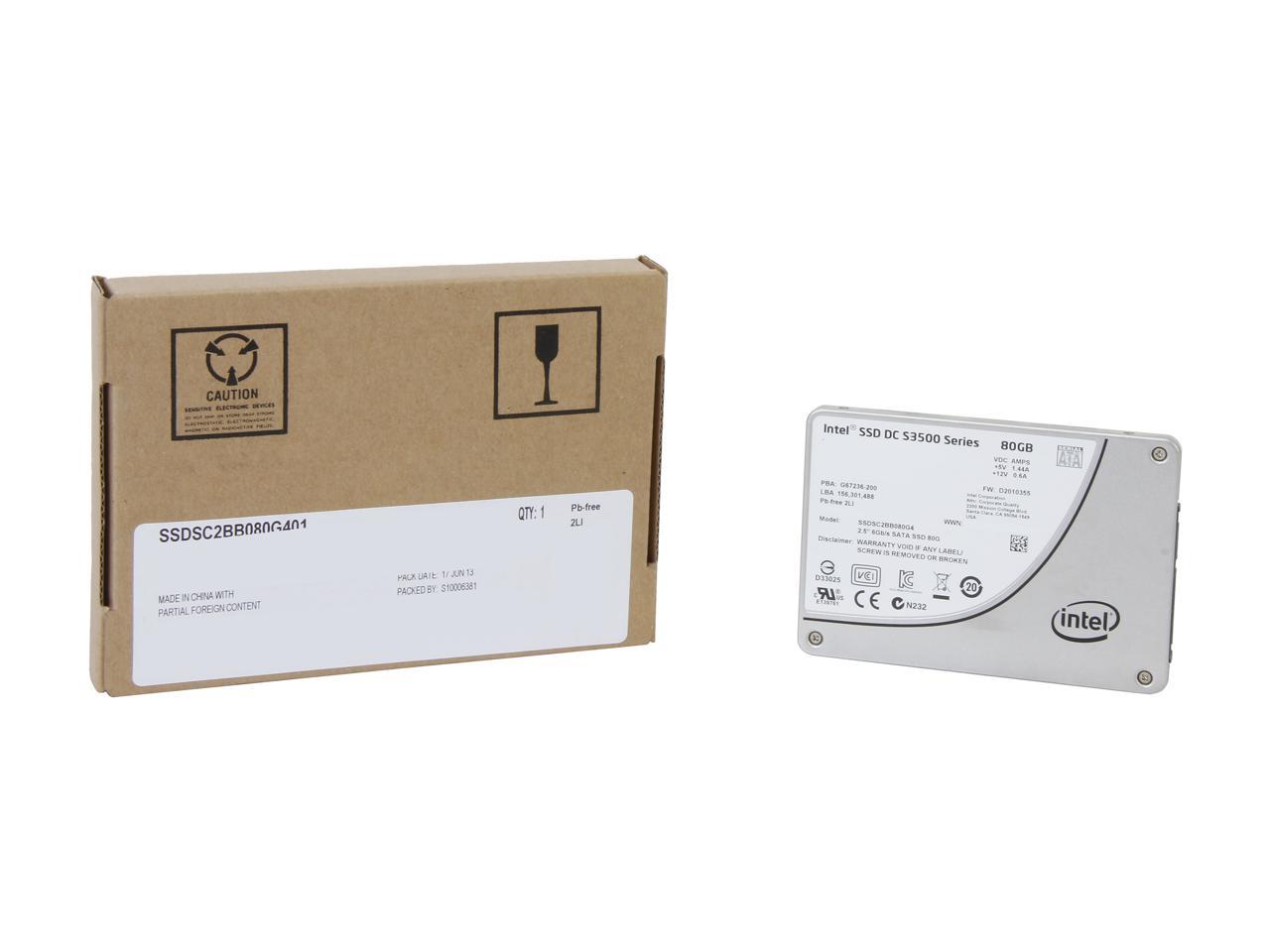 Intel DC S3500 SSDSC2BB080G401 2.5" 80GB SATA III MLC Business Solid State Drive