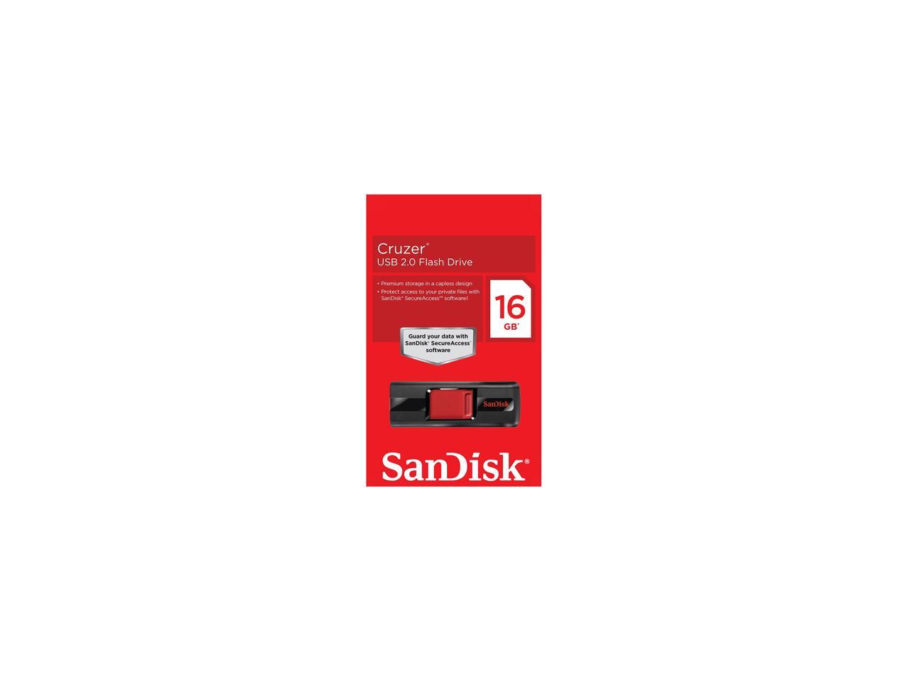 SanDisk 16GB Cruzer CZ36 USB 2.0 Flash Drive (SDCZ36-016G-B35)