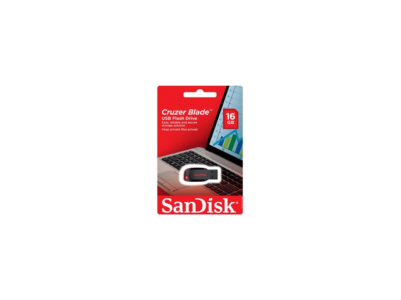 SanDisk 16GB Cruzer Blade CZ50 USB 2.0 Flash Drive (SDCZ50-016G-B35)