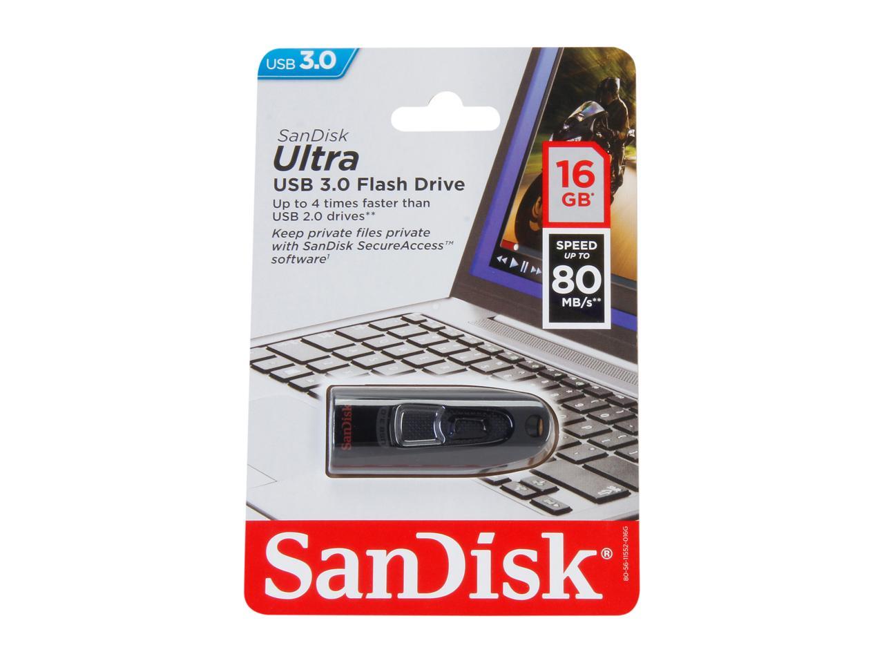 SanDisk Ultra 16GB USB 3.0 Flash Drive Model SDCZ48-016G-A46