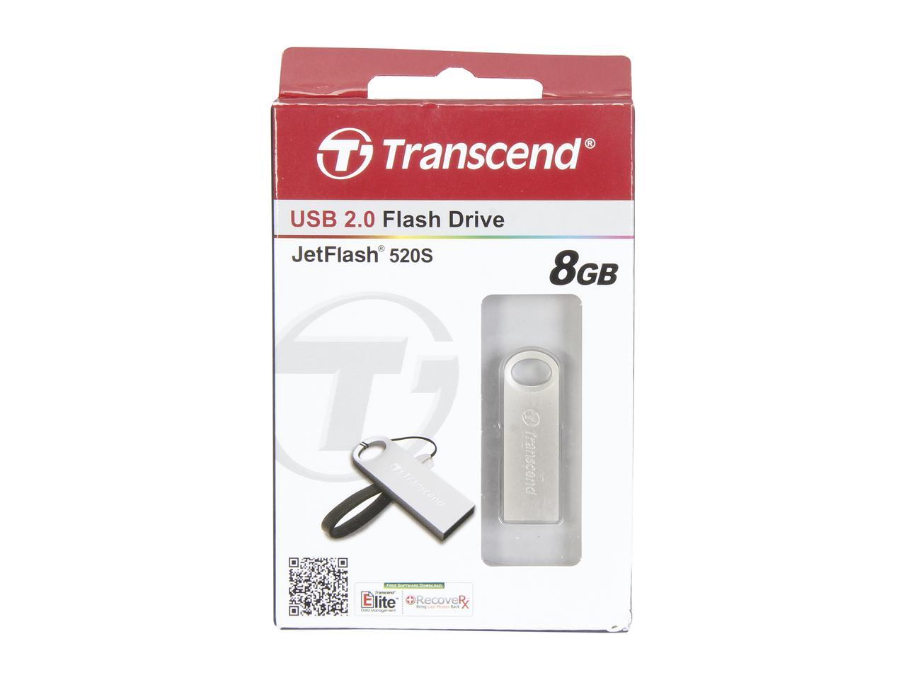 Transcend JetFlash 520 8GB USB 2.0 Flash Drive Model TS8GJF520S