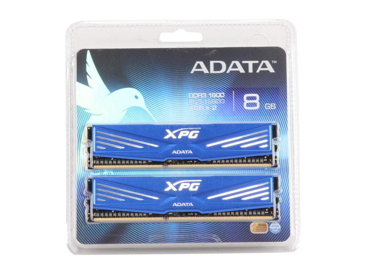 XPG V1.0 8GB (2 x 4GB) 240-Pin DDR3 SDRAM DDR3 1600 (PC3 12800) Desktop Memory Model AX3U1600W4G11-DD