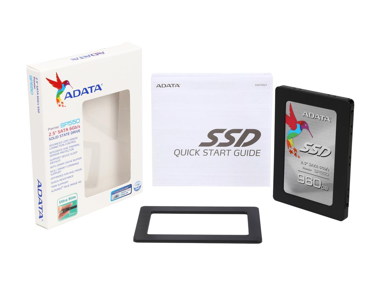 ADATA Premier SP550 2.5" 960GB SATA III TLC Internal Solid State Drive (SSD) ASP550SS3-960GM-C