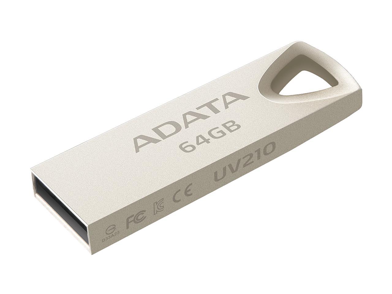 ADATA 64GB UV210 USB 2.0 Flash Drive (AUV210-64G-RGD)