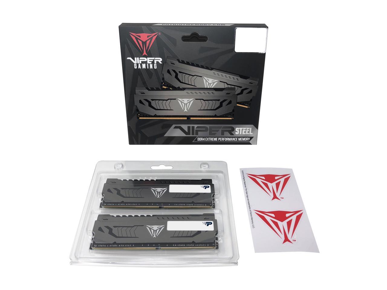 Patriot Viper Steel 16GB (2 x 8GB) 288-Pin DDR4 SDRAM DDR4 4133 (PC4 33000) Intel XMP 2.0 Desktop Memory Model PVS416G413C9k