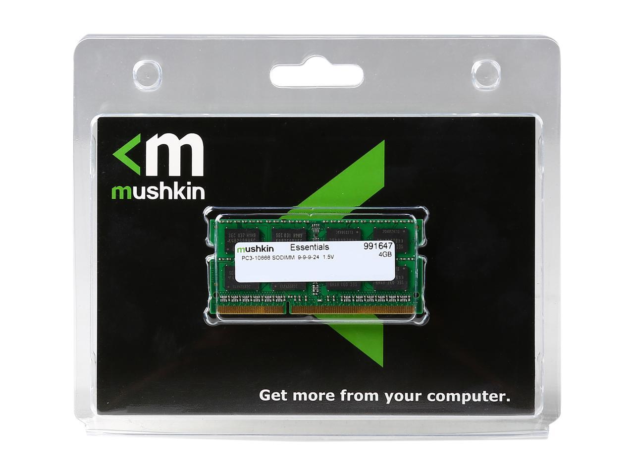 Mushkin Enhanced 4GB 204-Pin DDR3 SO-DIMM DDR3 1333 (PC3 10666) Laptop Memory Model 991647