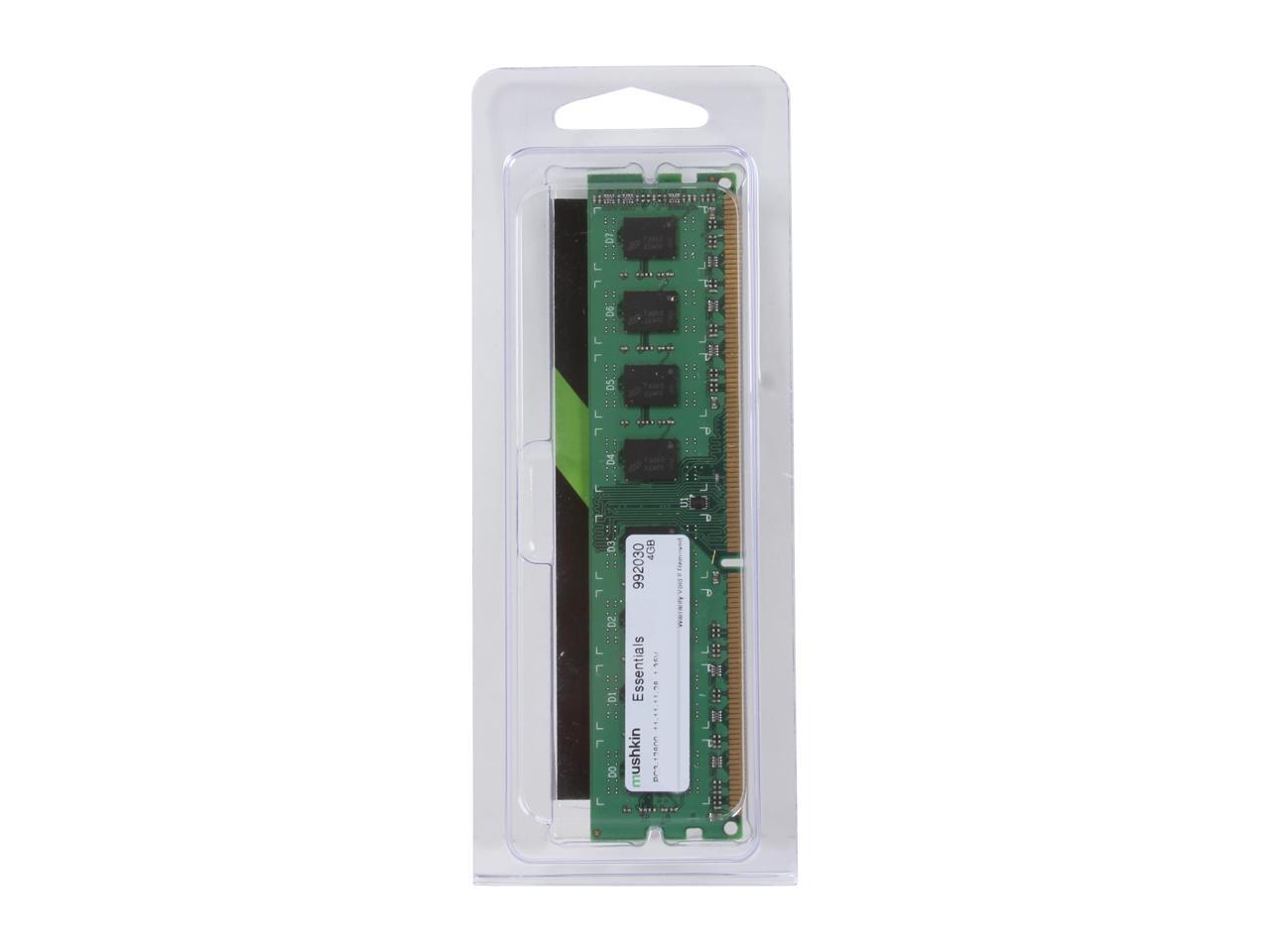 Mushkin Enhanced Essentials 4GB DDR3L 1600 (PC3L 12800) Desktop Memory Model 992030