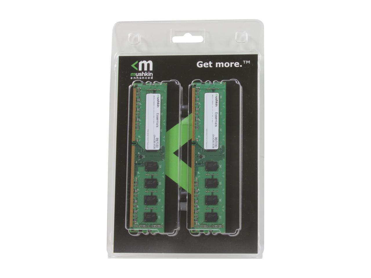 Mushkin Enhanced Essentials 8GB (2 x 4GB) DDR3L 1600 (PC3L 12800) Desktop Memory Model 997030
