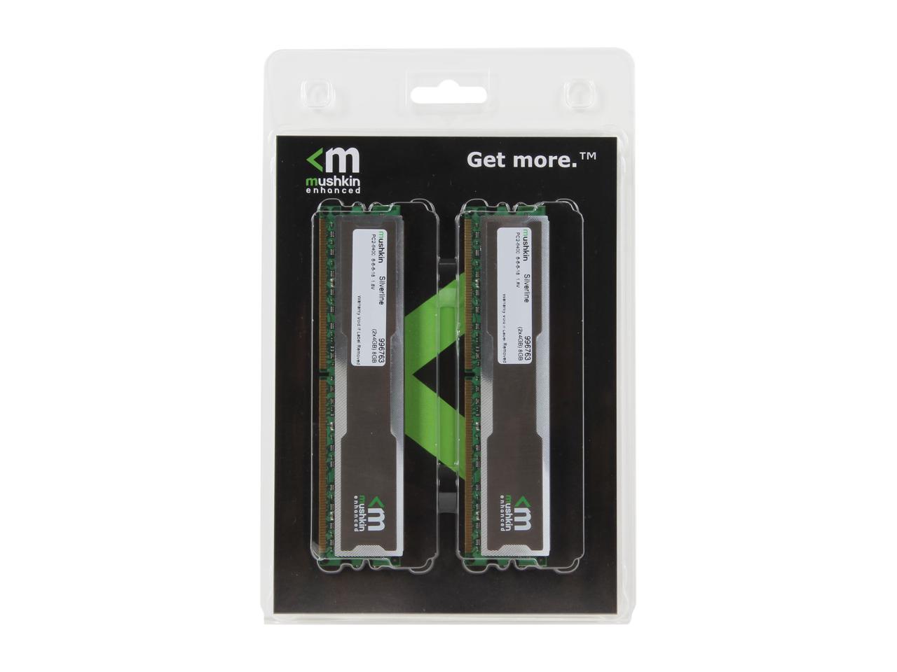 Mushkin Enhanced Silverline 8GB (2 x 4GB) DDR2 800 (PC2 6400) Desktop Memory Model 996763