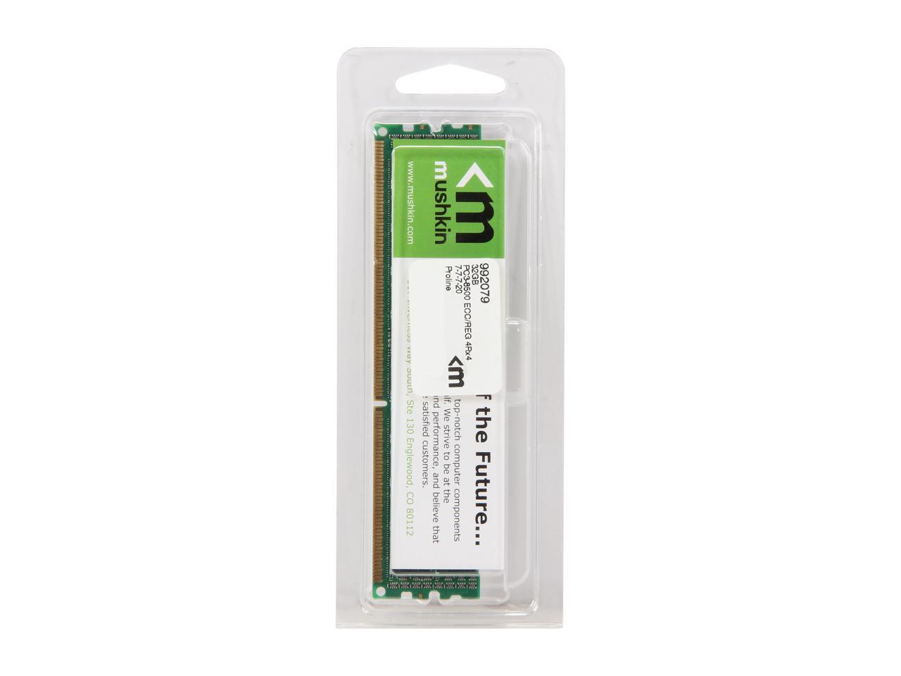 Mushkin Proline 32GB 240-Pin DDR3 SDRAM ECC Registered DDR3 1066 (PC3 8500) Server Memory Model 992079