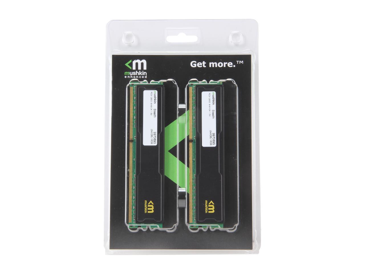 Mushkin Stealth 16GB (2 x 8GB) 240-Pin DDR3 SDRAM DDR3 1600 (PC3 12800) Desktop Memory Model 997069S